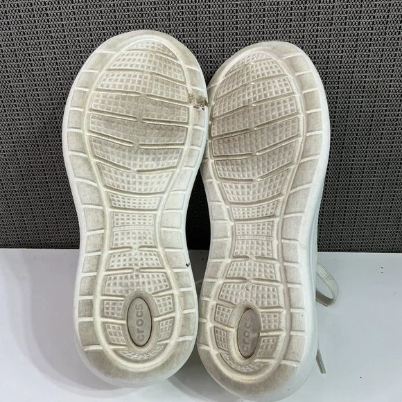 LiteRide By Crocs Womens White Perforated Sneakers W8 Lightweight & Breathable - Picture 8 of 9
